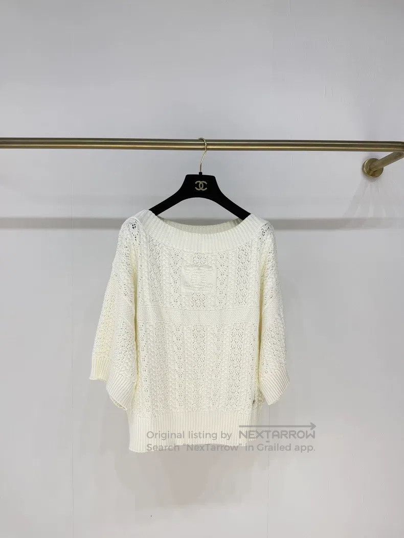 Chanel Chanel Beach series, one-line collar, medium-sleeved sweat Size S / US 4 / IT 40 - 1 Thumbnail