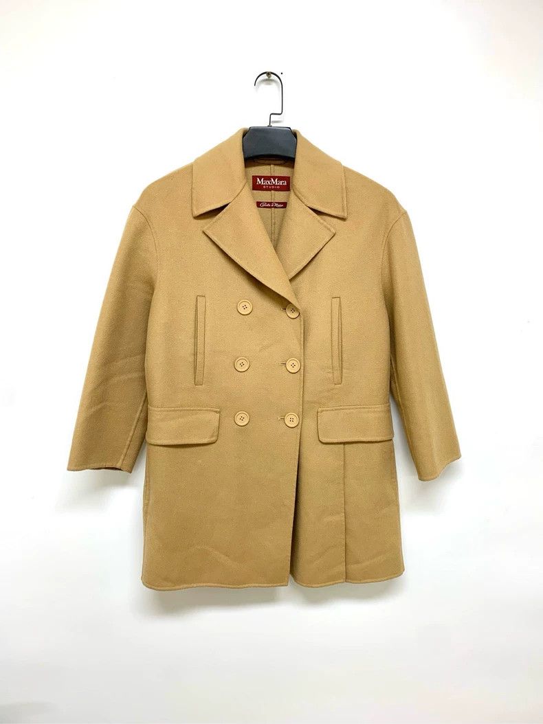 Max Mara MaxMara Classic Double-Breasted Camel Coat -dmc Size US M / EU 48-50 / 2 - 1 Thumbnail