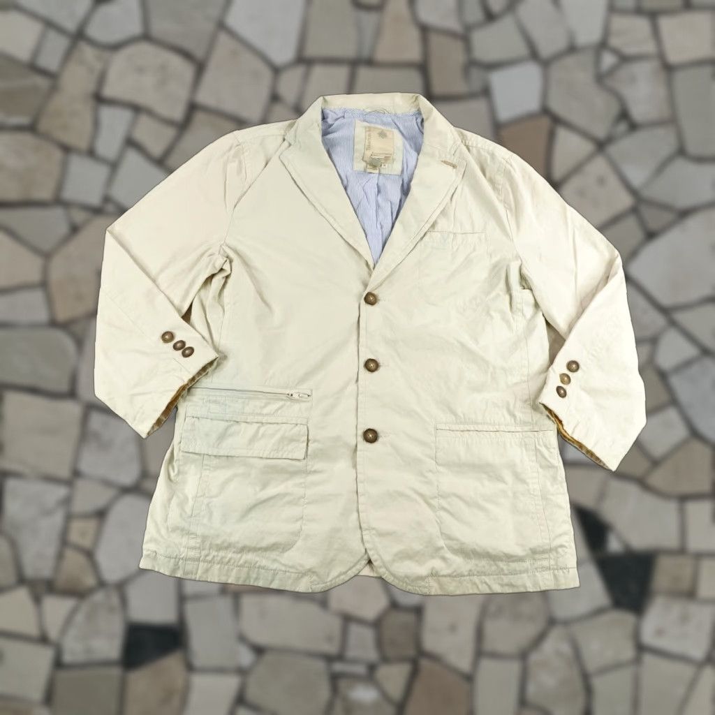 The Territory Ahead Territory Ahead Jacket Mens Medium Beige Tan Blazer Sport Coat Lined 3 Button ^ Size 40R - 1 Thumbnail
