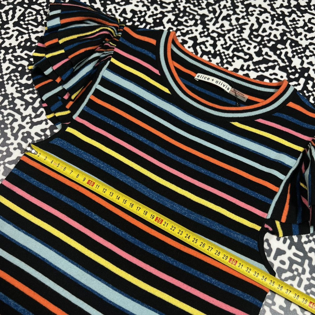 Alice + Olivia Vintage Y2K Alice + Olivia Striped Retro Luxury Tank Top Size M / US 6-8 / IT 42-44 - 16 Thumbnail