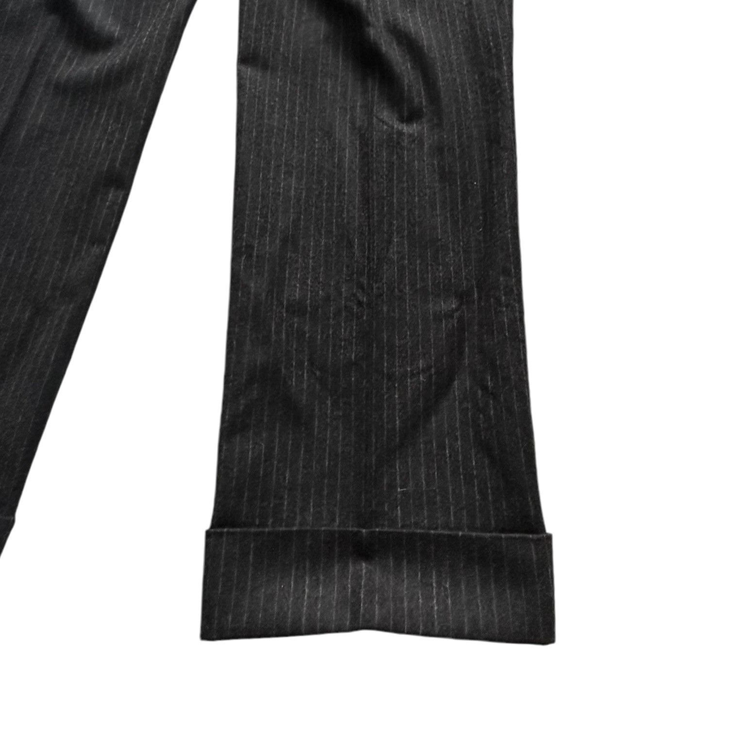 Dries Van Noten Dries Van Noten Pintriped wool/cashmere straight-leg cropped Size 30" / US 8 / IT 44 - 10 Thumbnail
