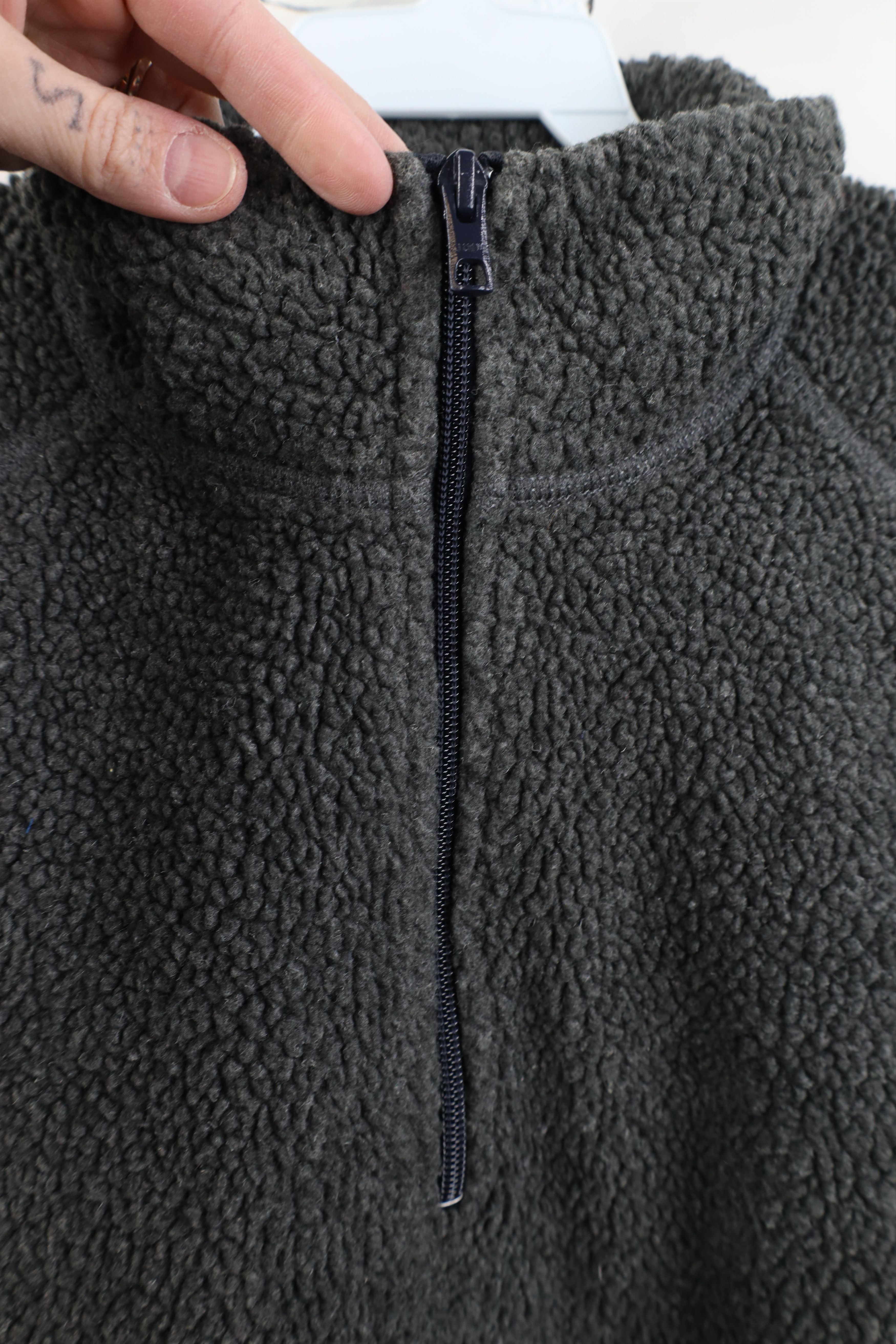 J.Crew Vintage J Crew Commando Pile Fleece Half Zip Sweater Gray Size US L / EU 52-54 / 3 - 11 Thumbnail