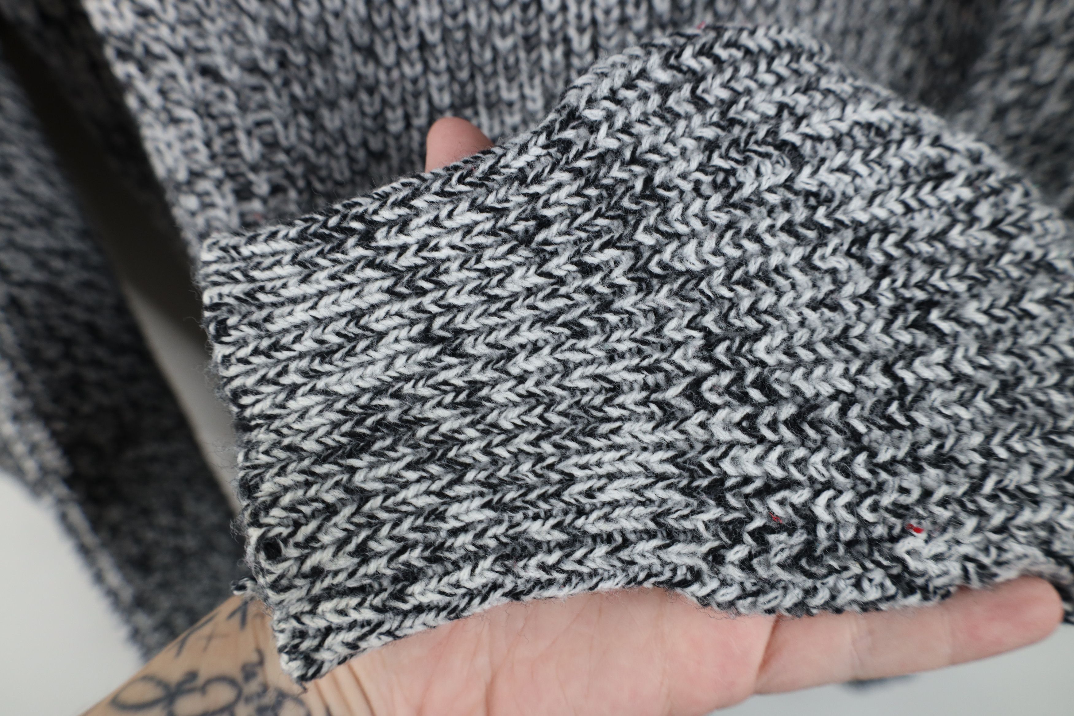 Vintage Vintage 90s Streetwear Blank Chunky Ribbed Knit Sweater Gray Size US M / EU 48-50 / 2 - 10 Thumbnail