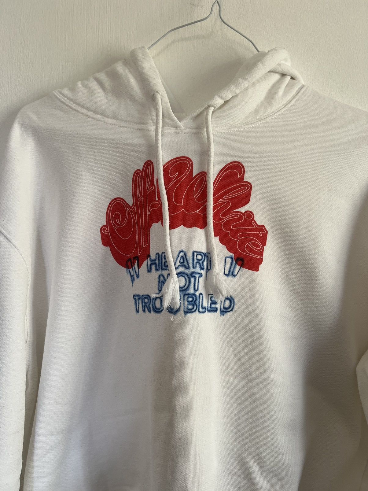 Off-White Off white “Heart Not Troubled” Hoodie/cropped Size S / US 4 / IT 40 - 4 Thumbnail