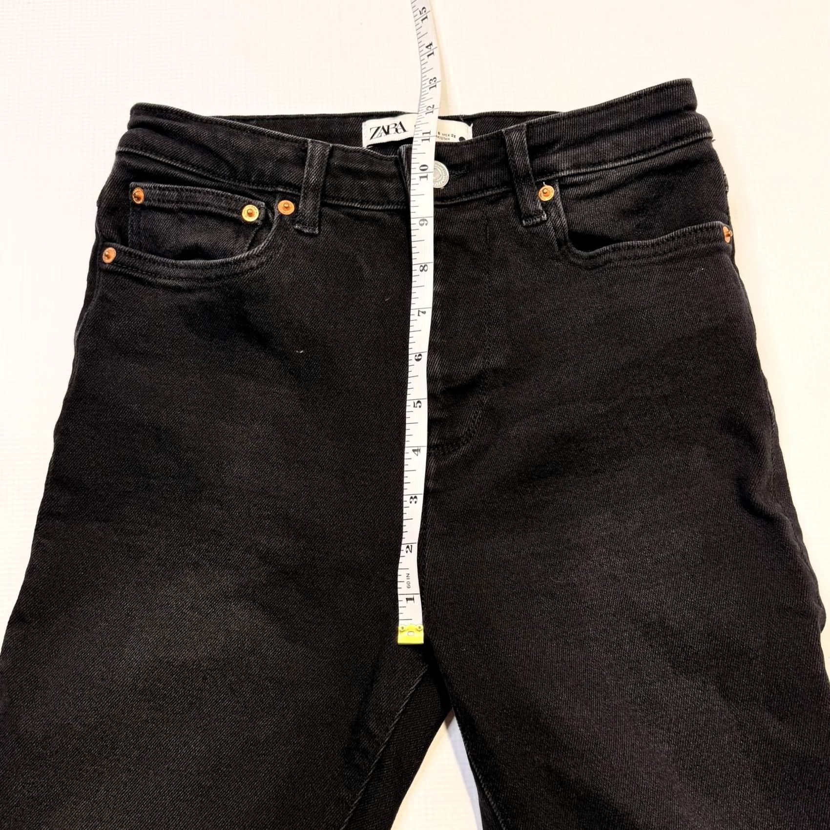 Zara Zara Jeans Womens 6 Black High Rise Skinny Slim Stretch Denim Pants Size 28" / US 6 / IT 42 - 5 Thumbnail