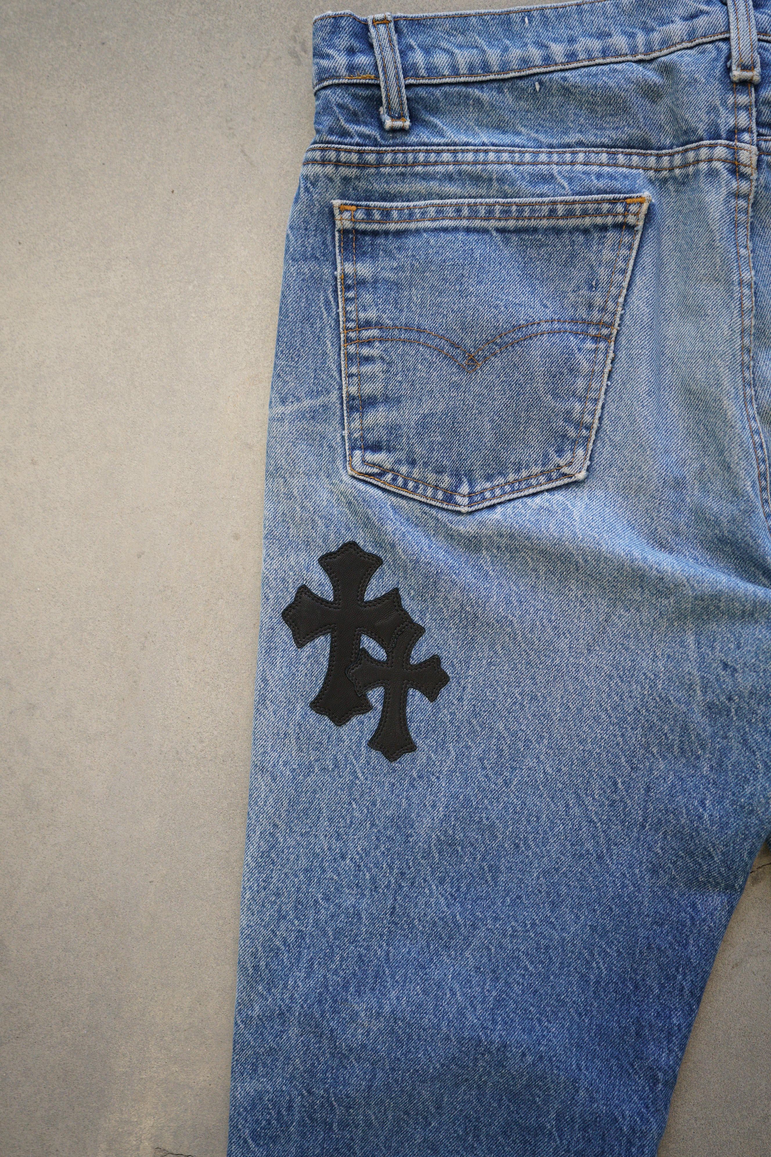 Chrome Hearts Chrome Hearts Levi's 517 Black Cross Patch Jeans - 36 Size US 36 / EU 52 - 13 Thumbnail