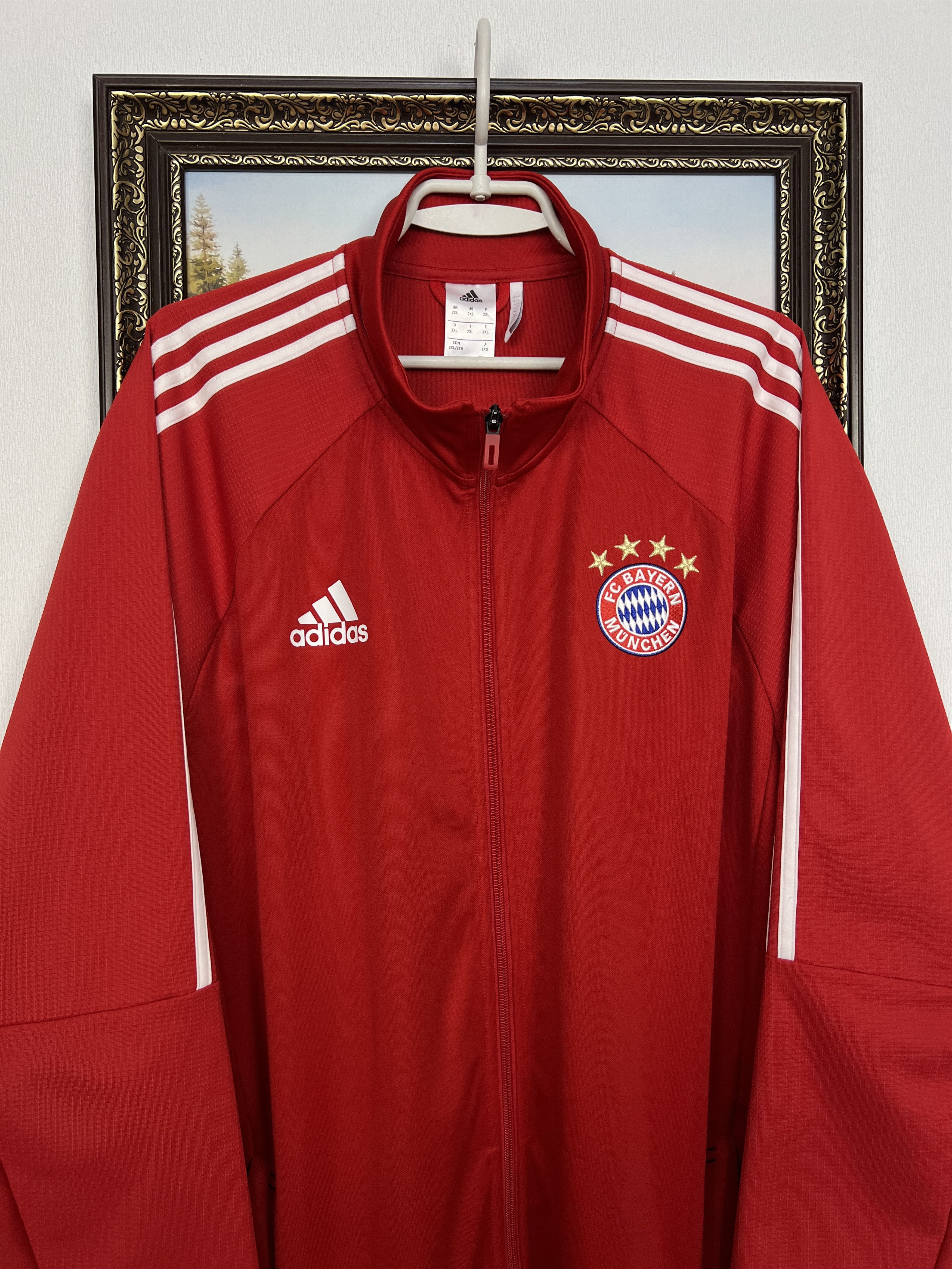 Adidas Originals Bayern Munich Football Jacket Soccer Track Top Size US XXL / EU 58 / 5 - 2 Thumbnail