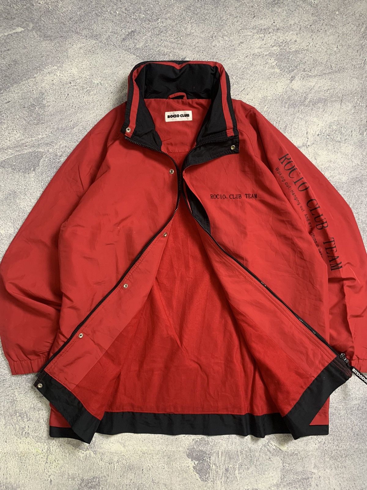 Japanese Brand × Vintage Vintage Red 'Rocio Club' Windbreaker Jacket Size US L / EU 52-54 / 3 - 2 Thumbnail