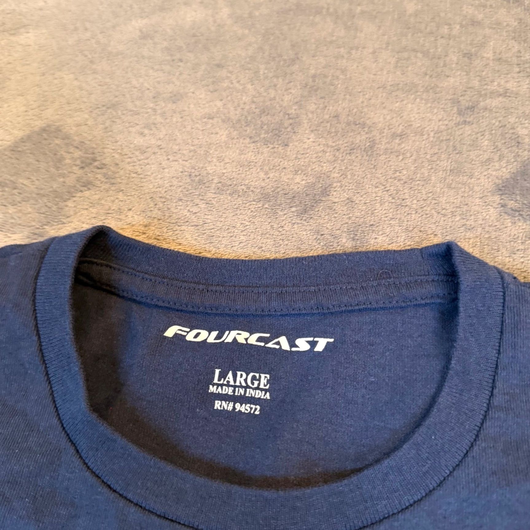 Vintage Fourcast American Flag Graphic T-Shirt Navy Blue Cotton Tee Mens Size L Size US L / EU 52-54 / 3 - 2 Thumbnail