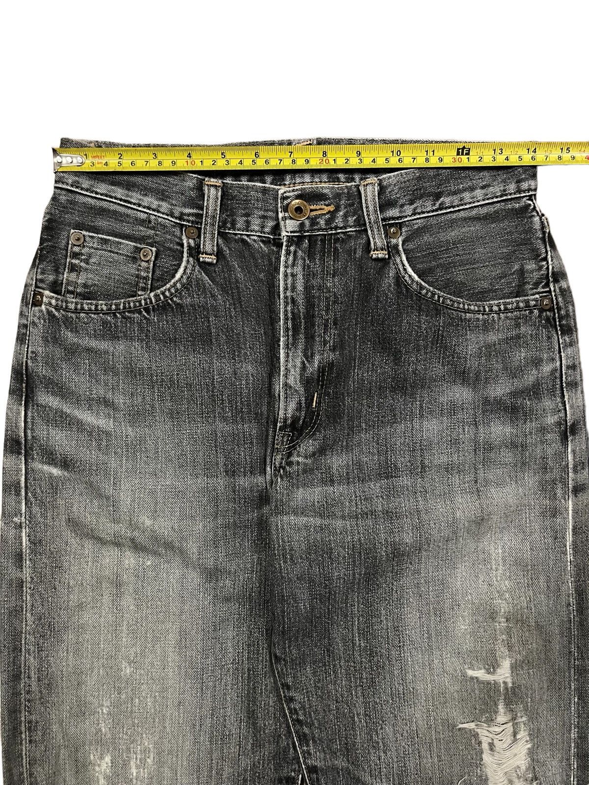 14th Addiction × Edwin Vintage Edwin Black Faded Distressed Loose Fit Jeans Size US 28 / EU 44 - 19 Thumbnail