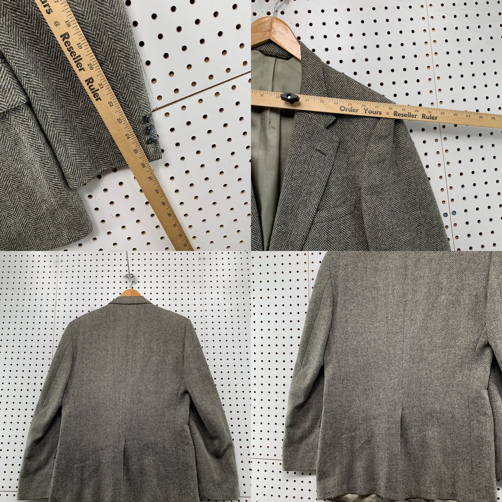 Vintage VINTAGE Jaymar Sansabelt Mens Blazer Sport Coat 40 Grey Herringbone Wool Jacket Size 40R - 10 Thumbnail