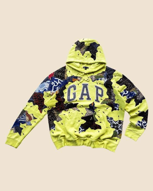Gap REWORKED 1 OF 1 BATIK PATCHWORKS HOODIE SIZE L Size US L / EU 52-54 / 3 - 1 Thumbnail