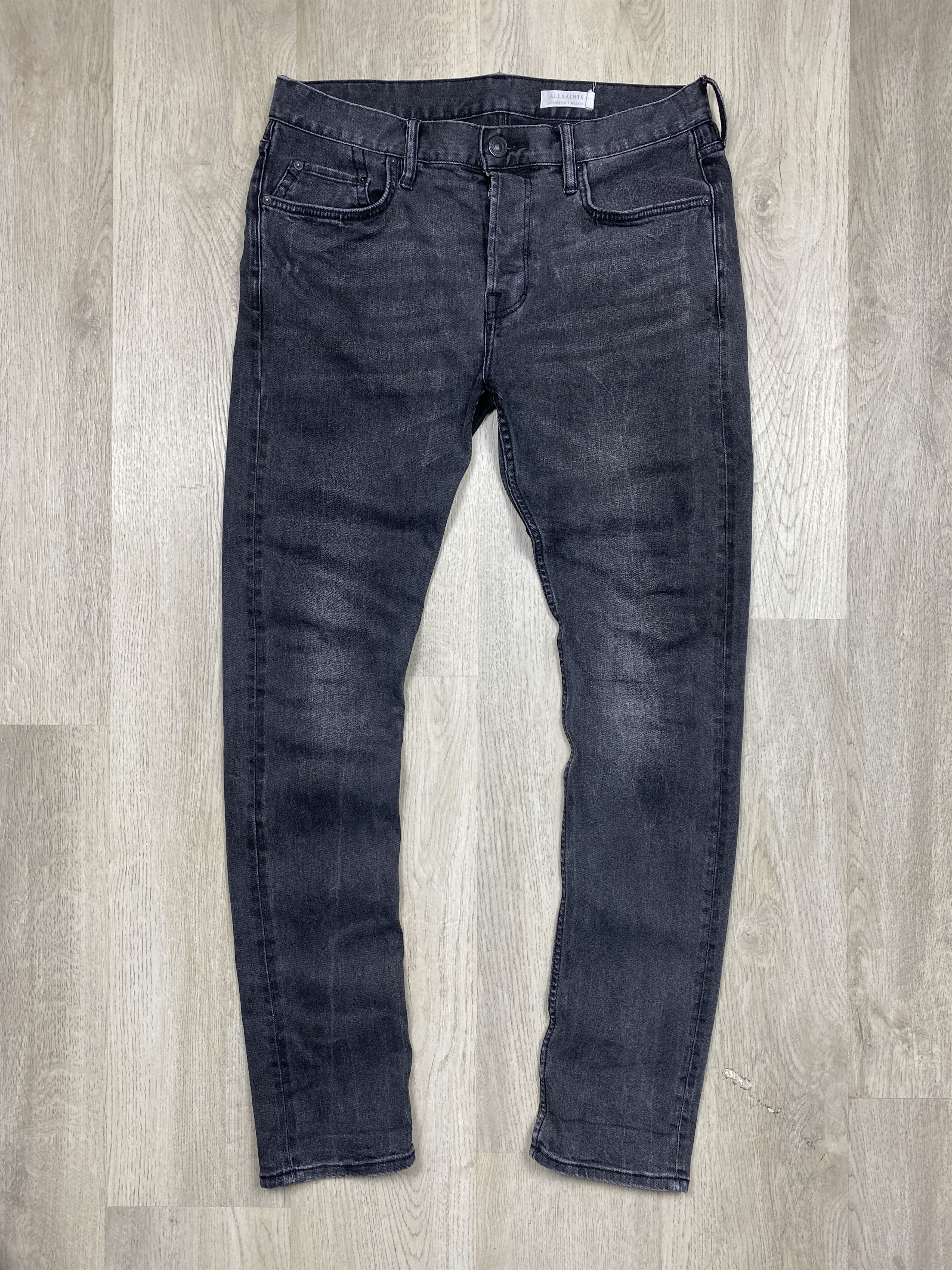 Allsaints Allsaints Grey Denim Pants Cigarette Jeans Size US 32 / EU 48 - 1 Thumbnail