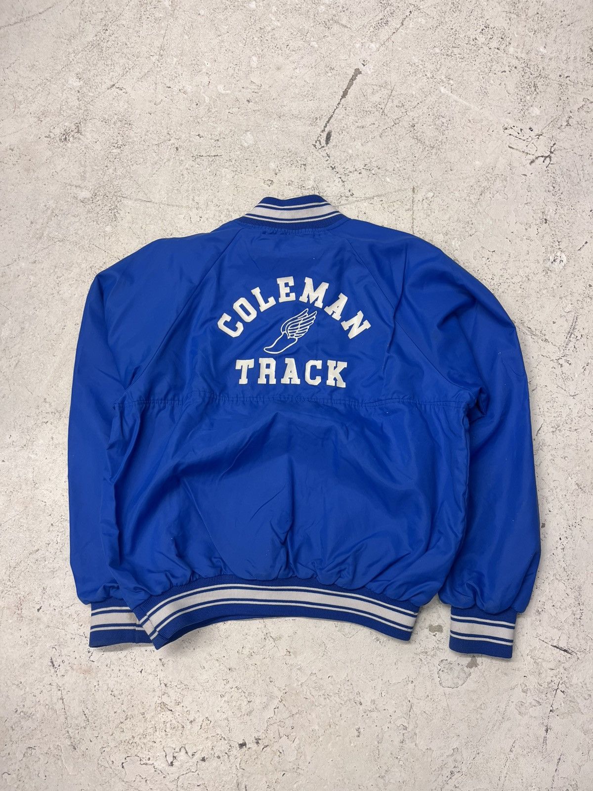 Vintage Vintage blue coleman track bomber jacket Size US L / EU 52-54 / 3 - 4 Thumbnail