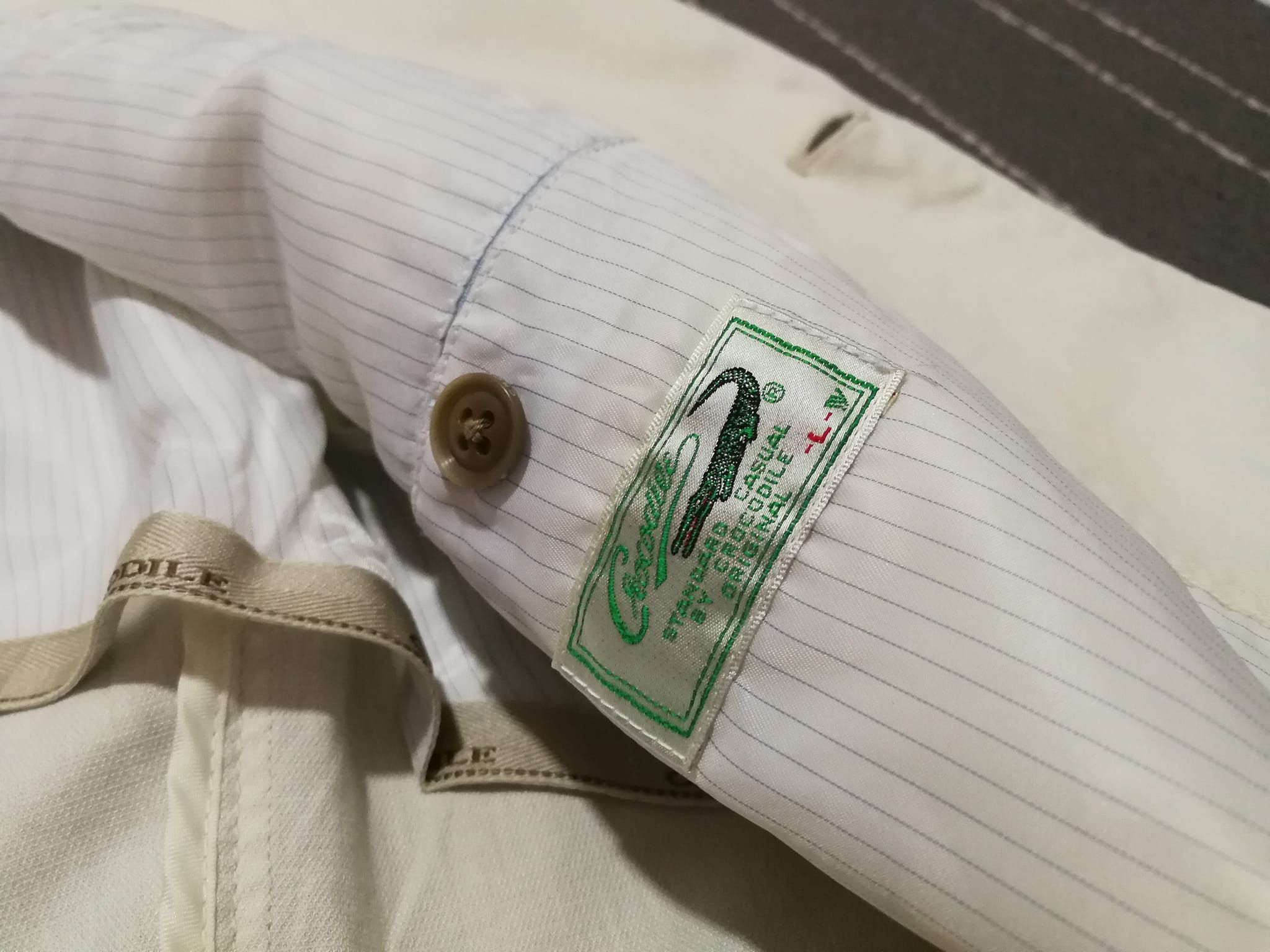 Japanese Brand Crocodile blazer cotton cream M 1775 Size 38S - 10 Thumbnail
