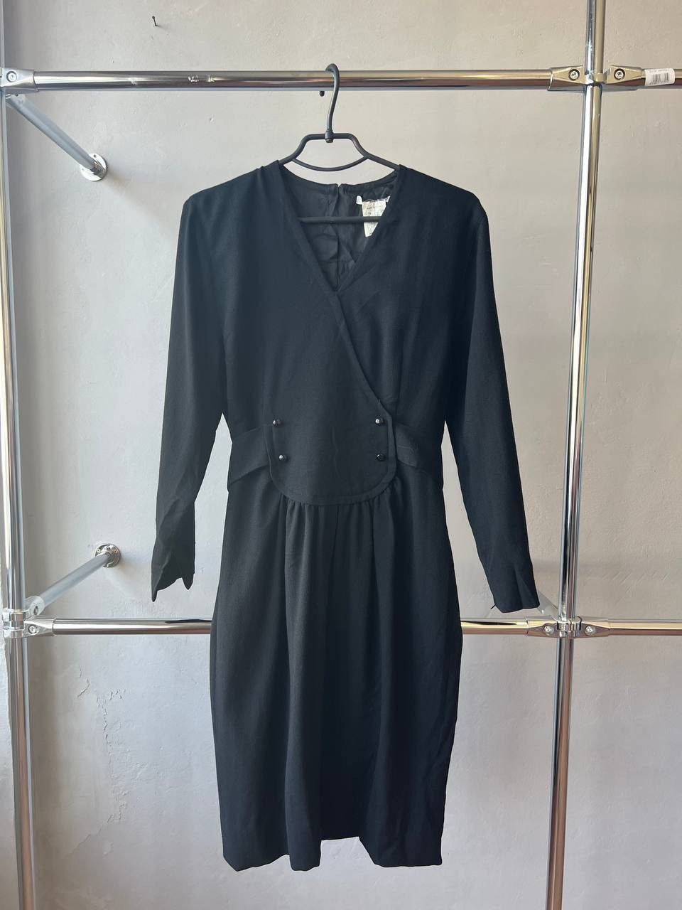 Celine RARE 1970/80’S CELINE 100% WOOL EVENING SOLID DRESS SIZE 36 Size XS / US 0-2 / IT 36-38 - 2 Thumbnail