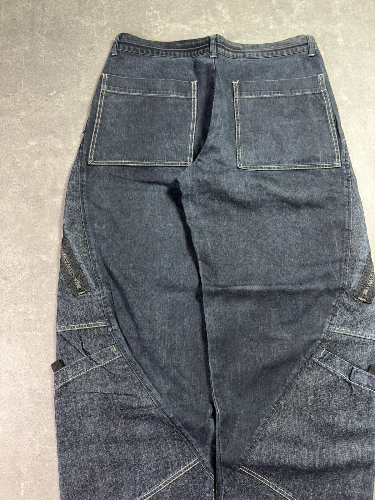 Marithe + Francois Girbaud 00s Marithe + Francois Girbaud Baggy Cargo Zipped Denim 33 Size US 33 - 9 Thumbnail