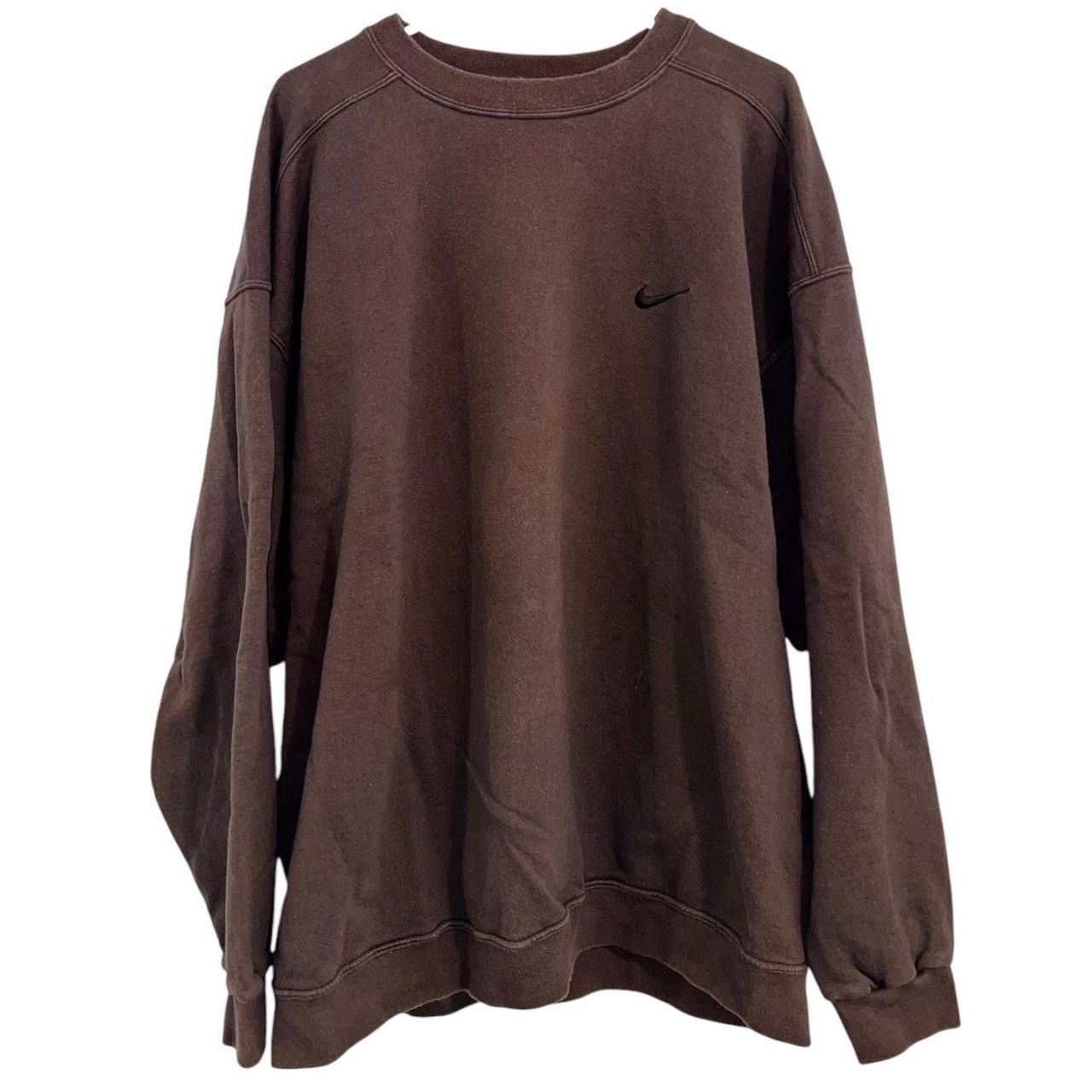 Store Nike Mocha Brown Mens Large Tonal Crewneck Made in USA Mocha.