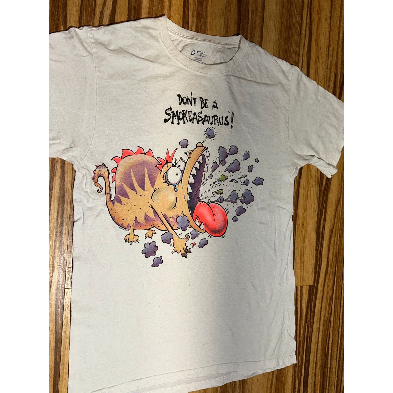 Vintage Vintage 1999 Don’t Be A Smokeasaurus Tshirt Size Small Size US S / EU 44-46 / 1 - 3 Thumbnail