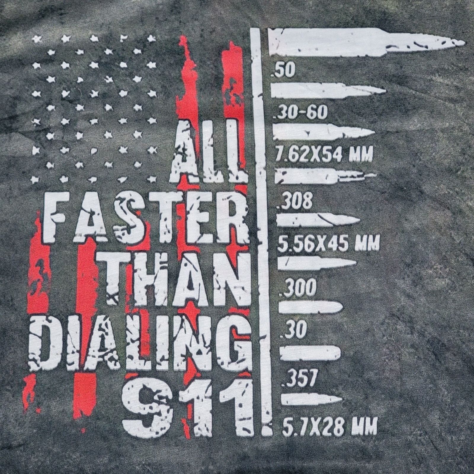 Other Murica Unisex Tee "All Faster Than Dialing 911" - Size 3XL* Size US XXL / EU 58 / 5 - 2 Thumbnail