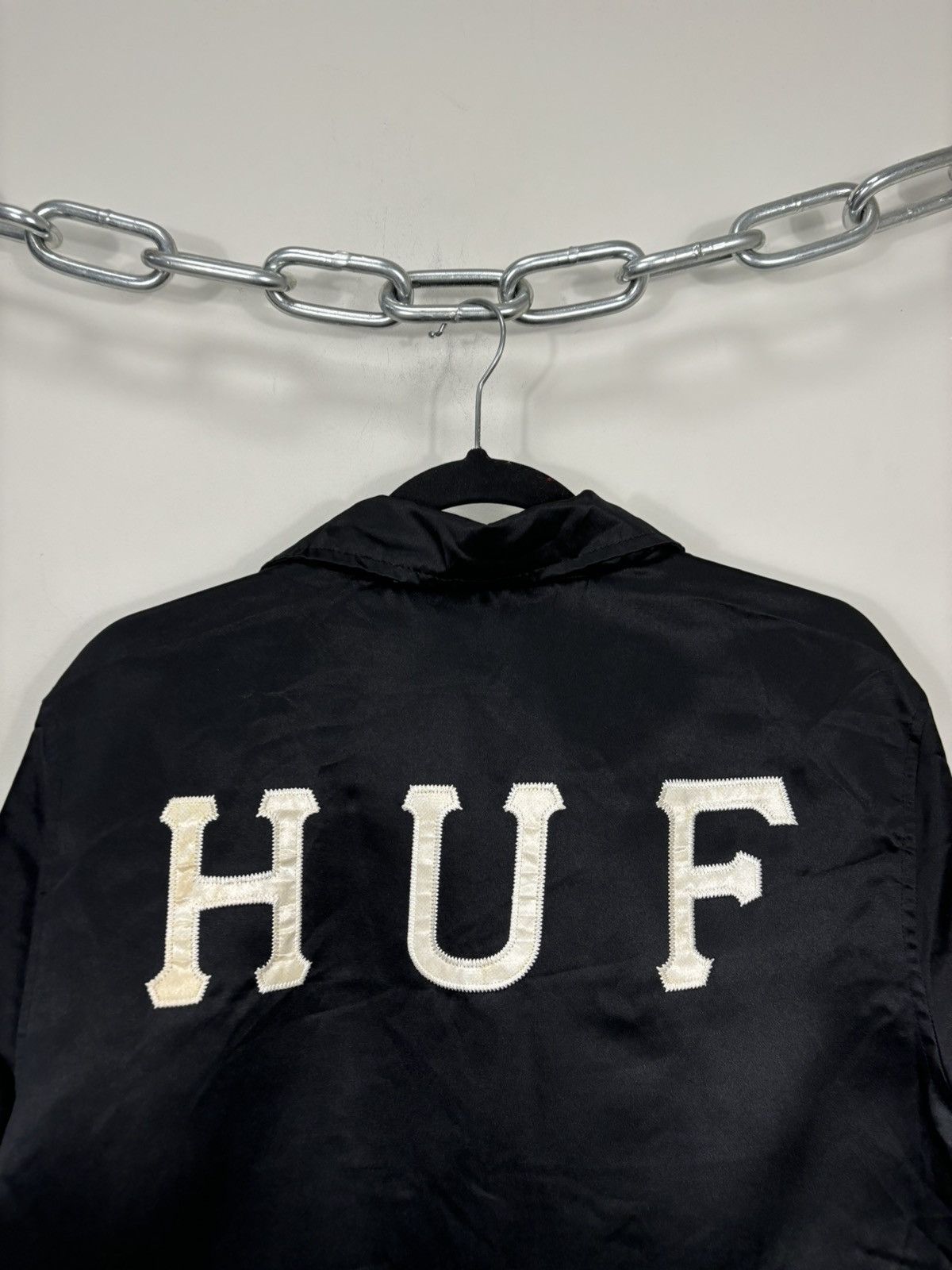 Huf HUF Embroidered Logo Y2K Black Hype Coach Jacket Size US M / EU 48-50 / 2 - 16 Thumbnail