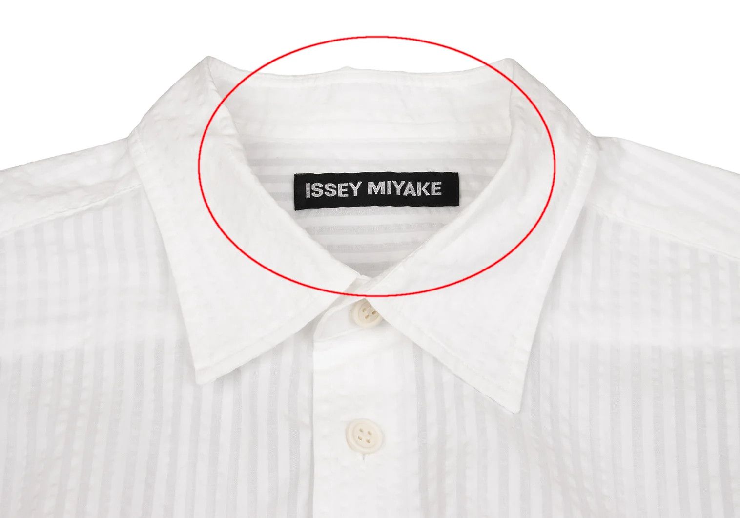 Issey Miyake Long Sleeve 3D Stripe Shirt in White Size US M / EU 48-50 / 2 - 4 Thumbnail