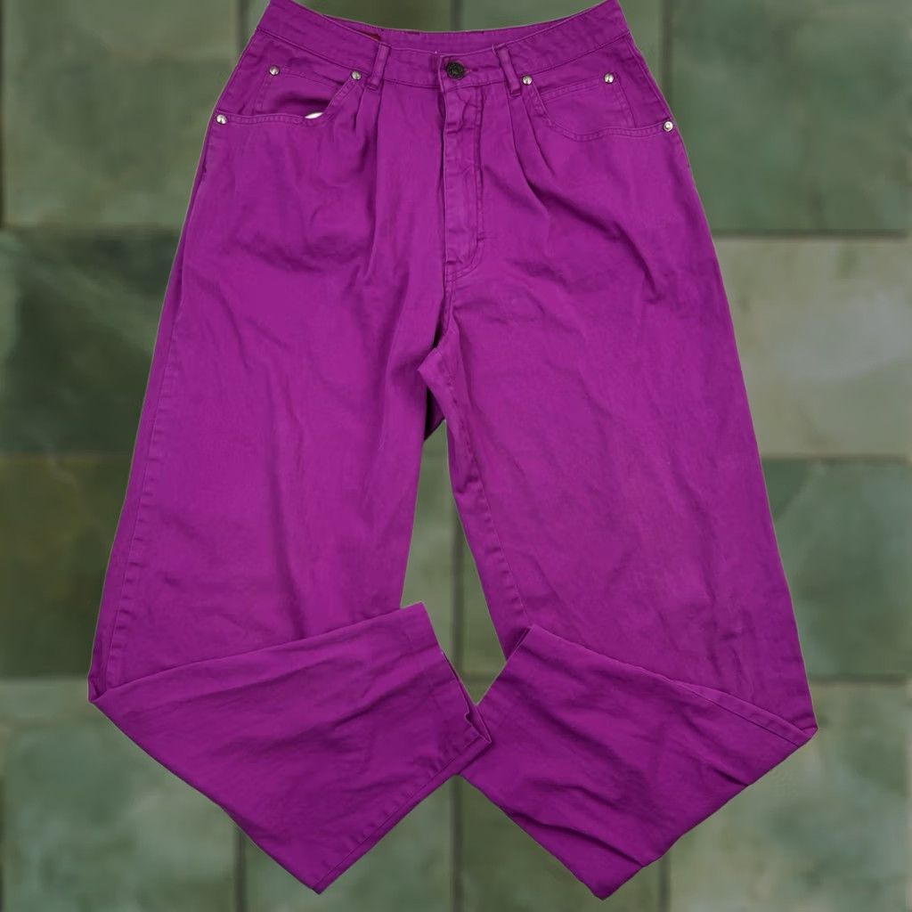 Vintage VINTAGE Sasson Pants Womens 10 High Waisted Mom Jeans 80s USA Pink Casual Hipster Size 32" / US 10 / IT 46 - 1 Thumbnail