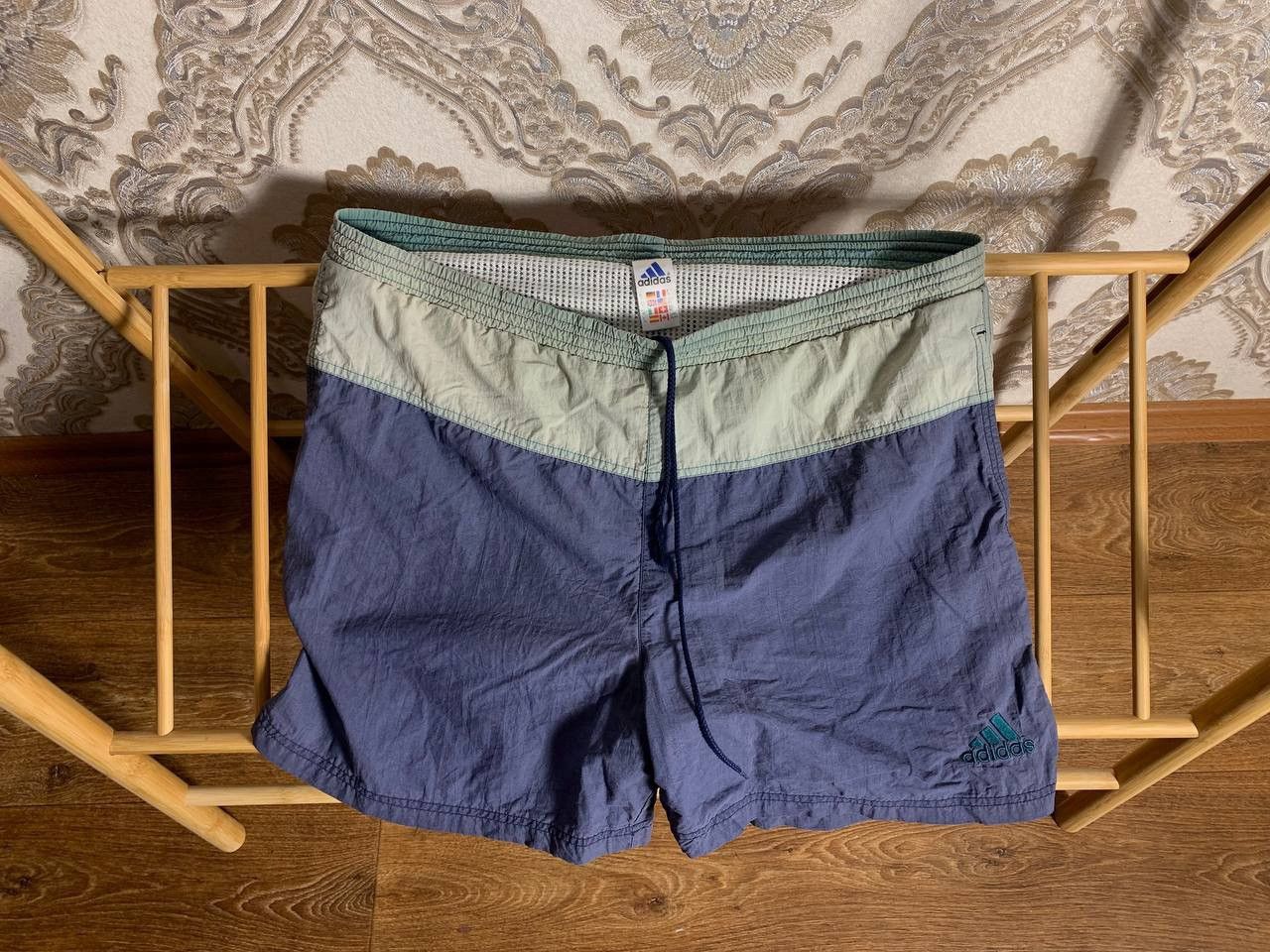Adidas × Vintage VERY RARE ADIDAS RETRO NYLON BIG LOGO SHORTS WEST IN GERMANY Size US 36 / EU 52 - 2 Thumbnail