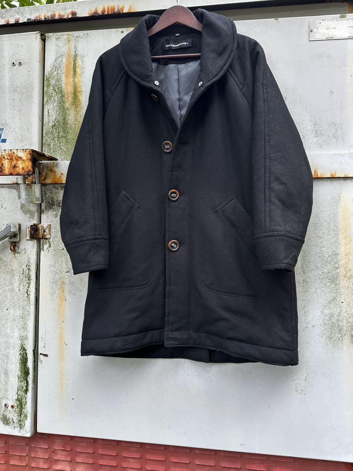mercibeaucoup 👹Mercibeaucoup Double Breasted Wool Trench Coat Size US L / EU 52-54 / 3 - 6 Thumbnail