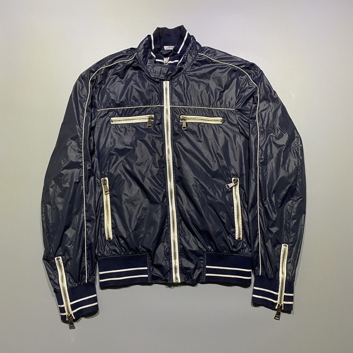 Dolce & Gabbana Nylon Biker Jacket Size US M / EU 48-50 / 2 - 1 Thumbnail