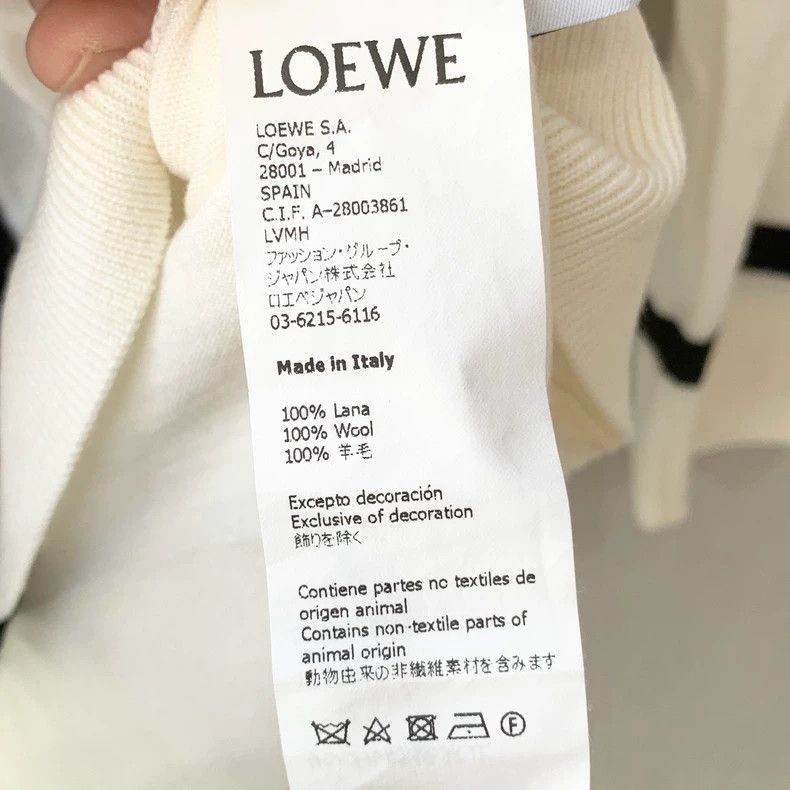 Loewe LOEWE White knitted sweater Size S / US 4 / IT 40 - 5 Thumbnail