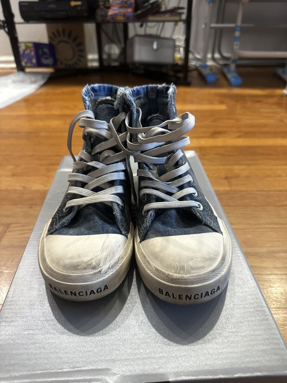 Balenciaga Balenciaga Paris High top 90’s Denim Size US 6 / EU 39 - 5 Thumbnail