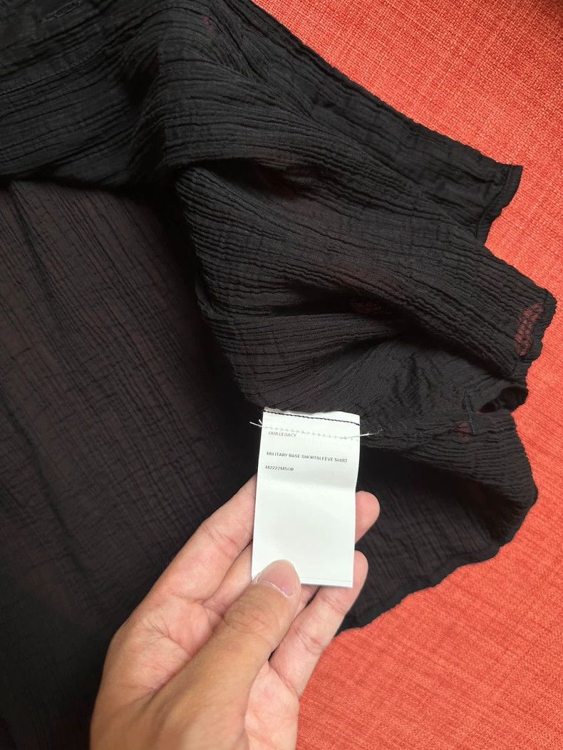 Our Legacy Our Legacy size46 Black sheer short-sleeved shirt Size US S / EU 44-46 / 1 - 6 Thumbnail