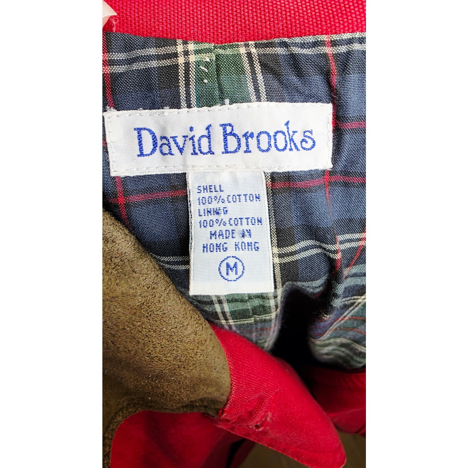 Other Vintage David Brooks Red Cotton Barn Coat Plaid Lining Size M / US 6-8 / IT 42-44 - 3 Thumbnail