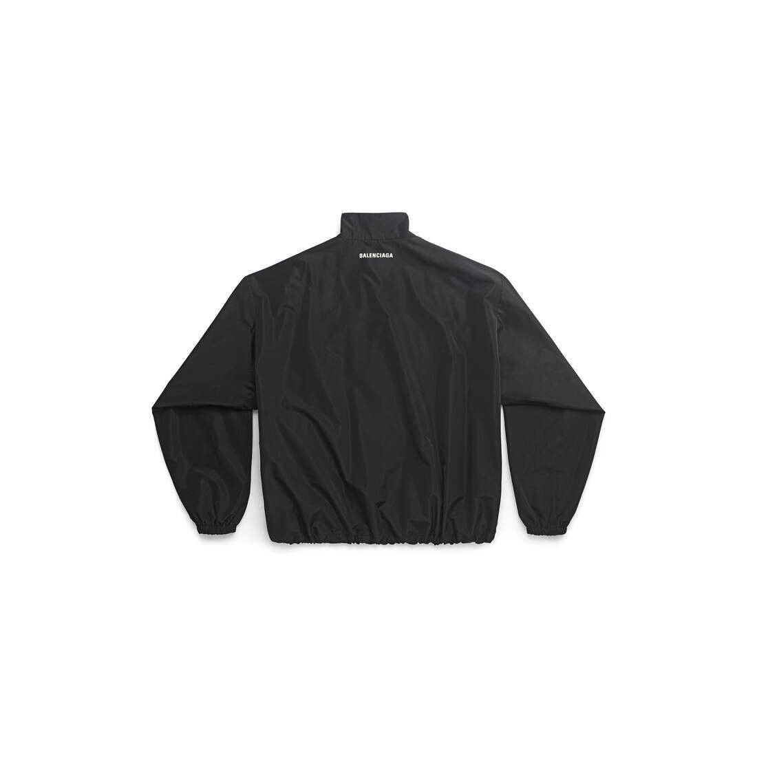 Balenciaga o1s1rm0725 Minimal Tracksuit Jacket in Black Size US XXS / EU 40 - 6 Thumbnail