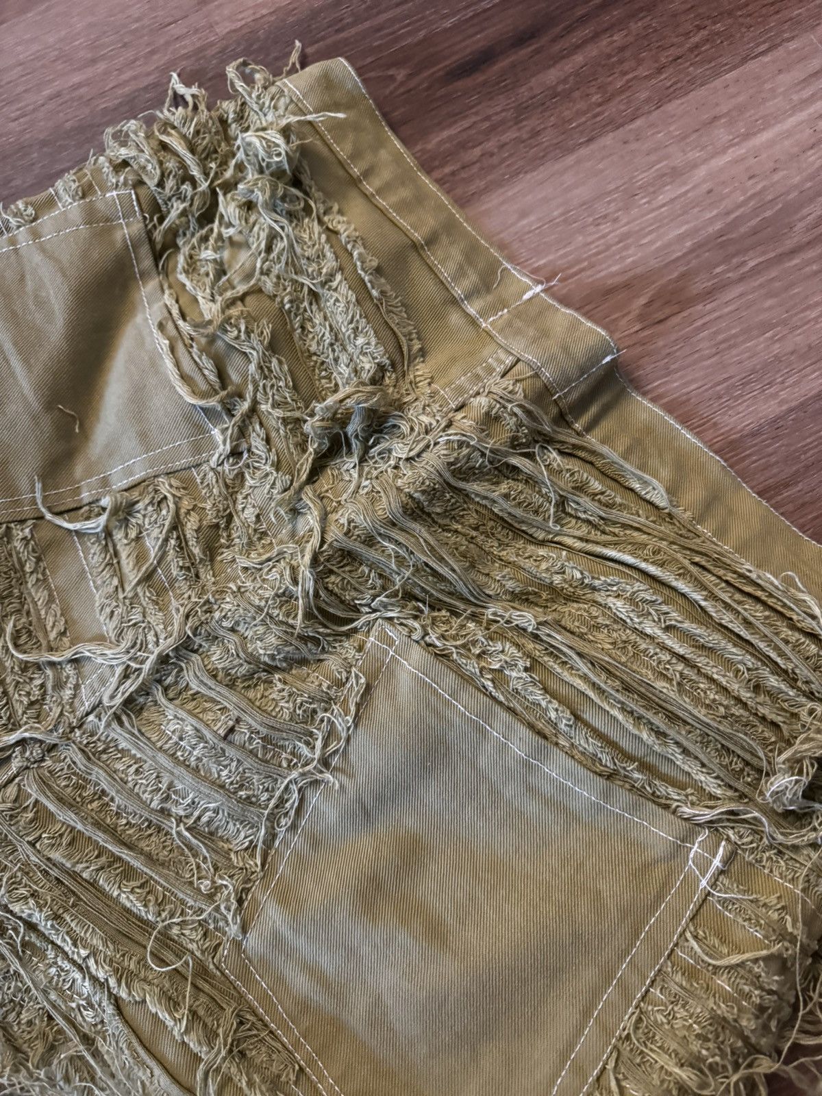 Japanese Brand Temporary From Brazil Distressed Shorts Size US 34 / EU 50 - 7 Thumbnail
