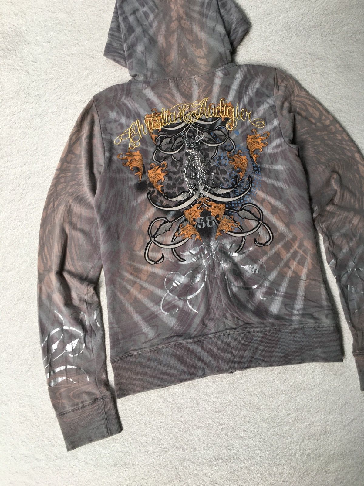 Ed Hardy Y2k Christian Audigier Zip Hoodie Size US XS / EU 42 / 0 - 7 Thumbnail