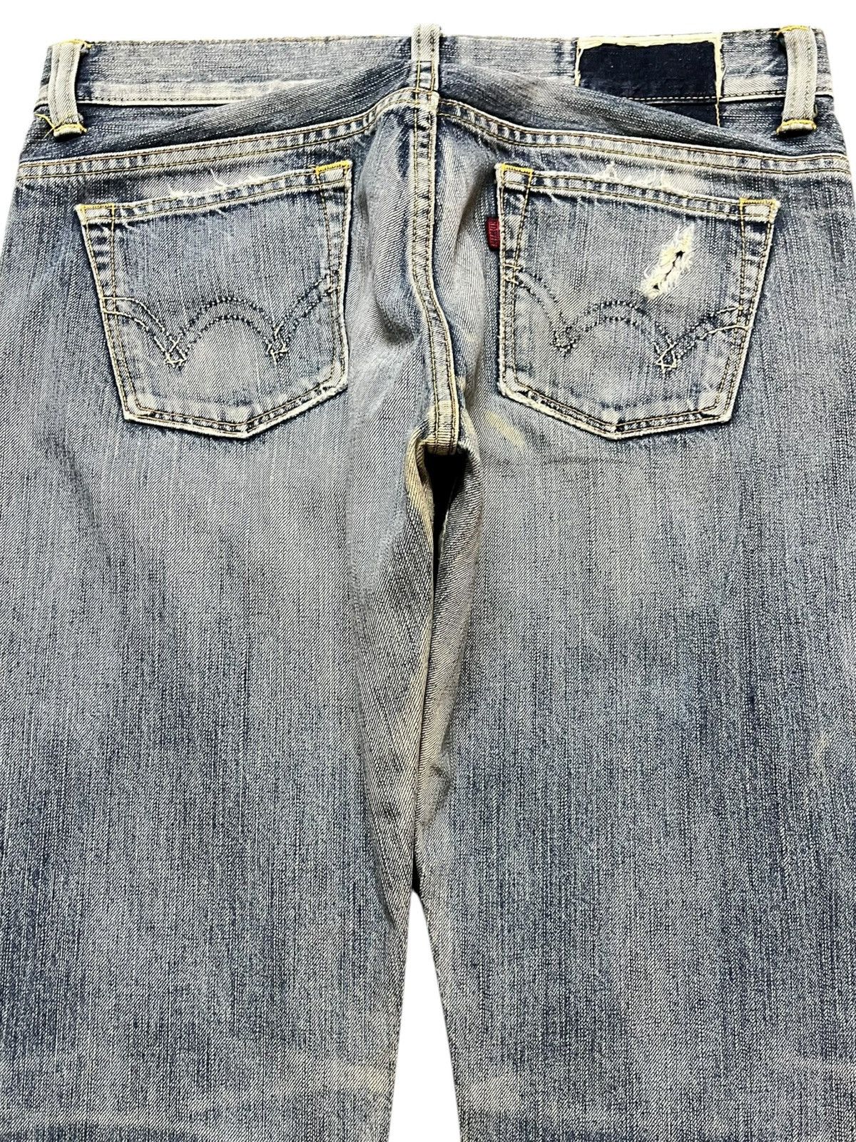 Edwin Vintage Edwin 53533 Faded Mudwash Distressed Denim Size US 33 - 6 Thumbnail