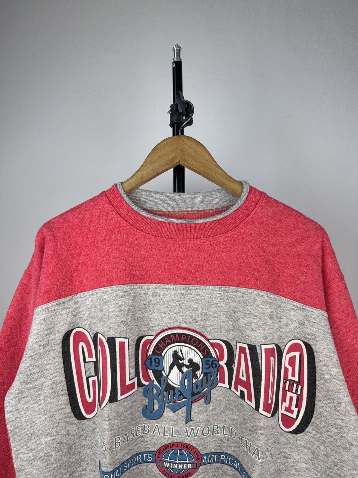 Vntg USA Retro 90s Style Baseball World Blue Jays Sweatshirt