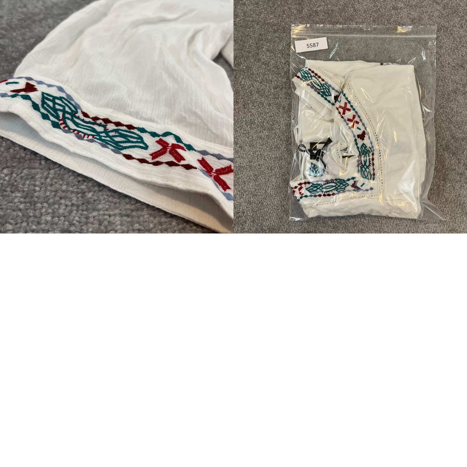 Vintage ROMEO + JULIET Dress Womens Medium White Embroidered Gauze Shift Square Neck NEW Size M / US 6-8 / IT 42-44 - 10 Thumbnail