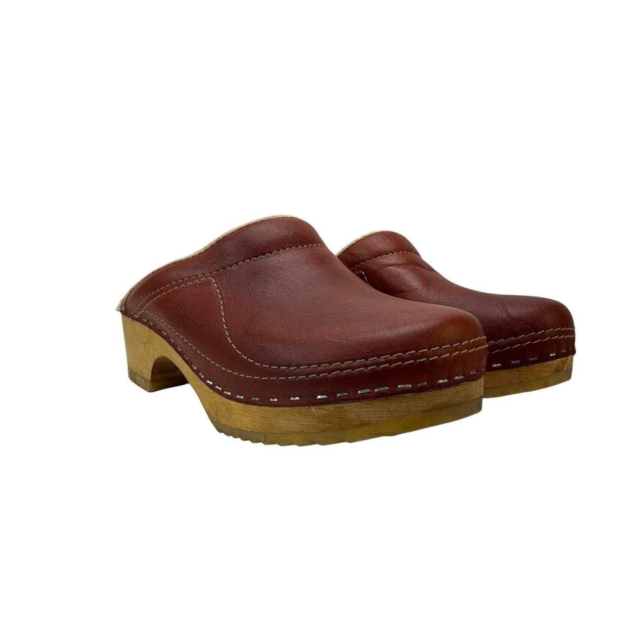 & Other Stories Olaf Daughters Vintage 70s Swedish Wooden Clogs Size 37 Size US 6.5 / IT 36.5 - 3 Thumbnail