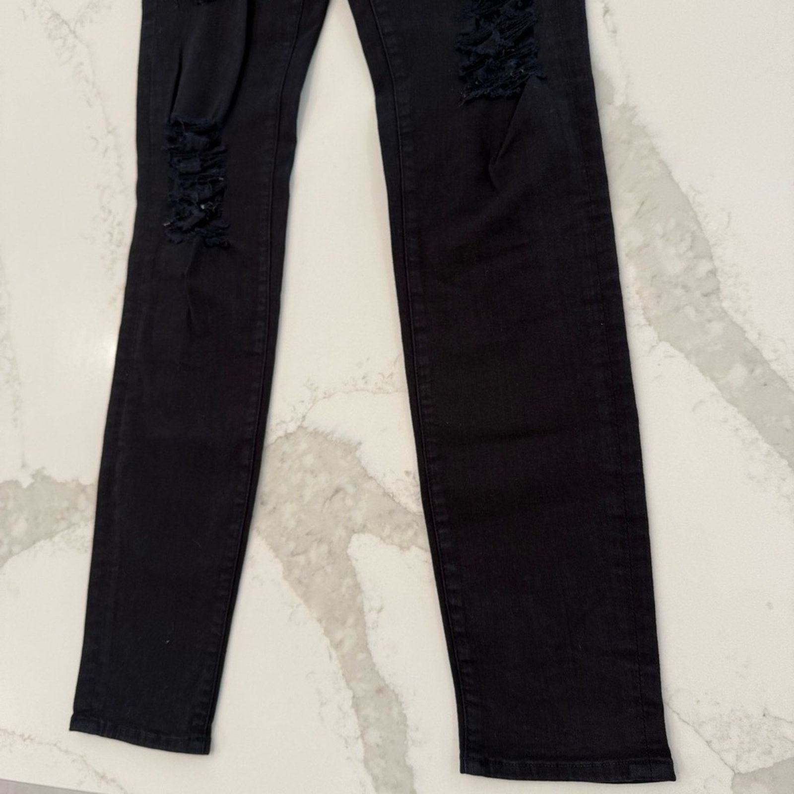 Frame Frame Le Skinny de Jeanne Distressed Denim Jeans Women’s 29 Size 29" - 2 Thumbnail