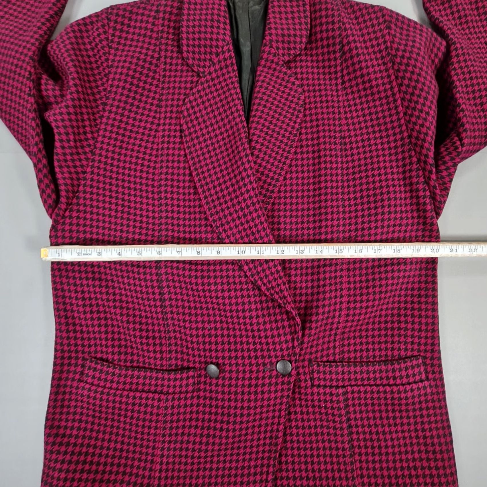 Vintage Loretta Bloom Womens Blazer Purple 12 UK Houndstooth Wool Jacket Ireland Vintage Jacket Wool 100% Wool Regular Size XL / US 12-14 / IT 48-50 - 4 Thumbnail