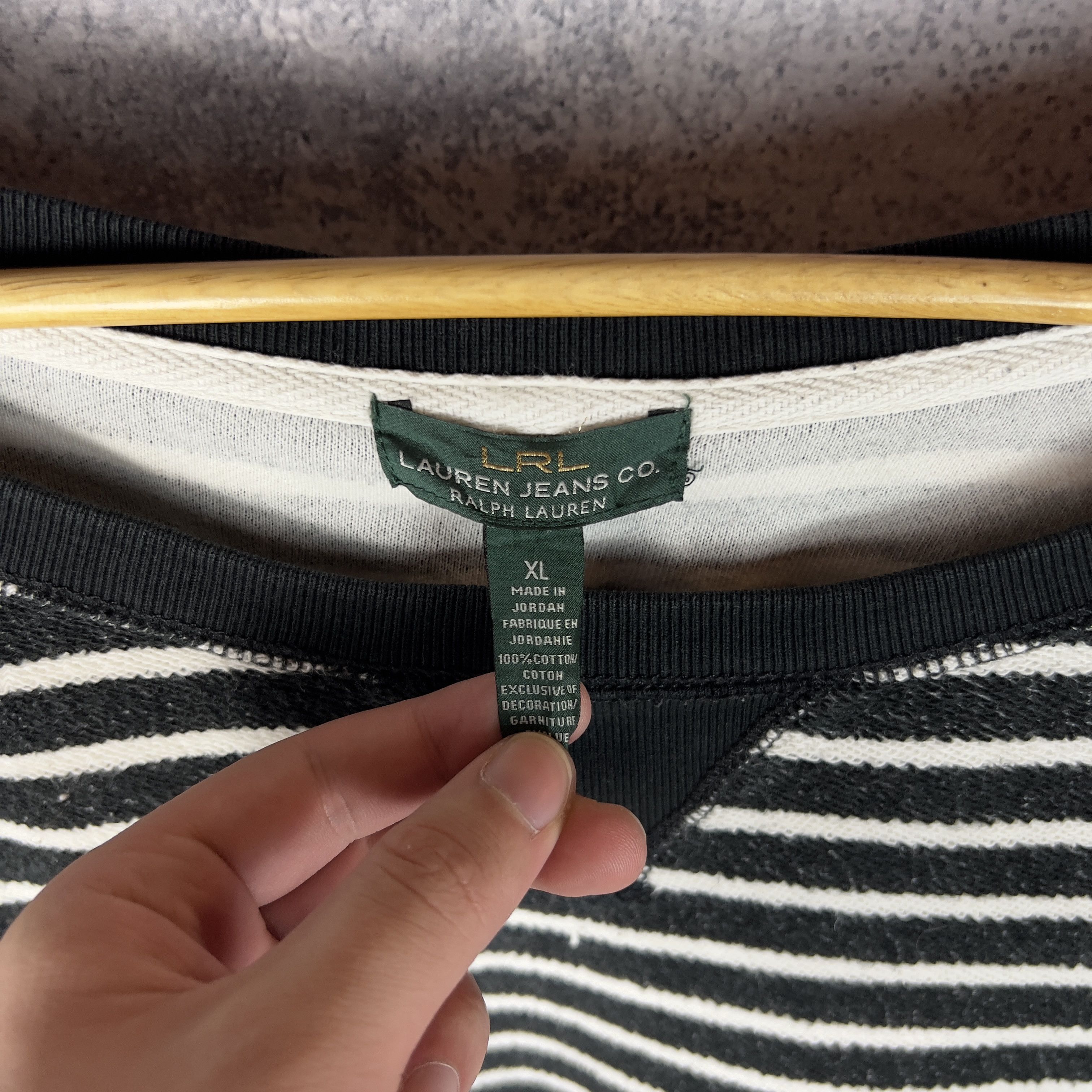 Lauren Ralph Lauren × Vintage Ralph Lauren LRL Women's Sweater Zip Size XL Striped Size XL / US 12-14 / IT 48-50 - 4 Thumbnail