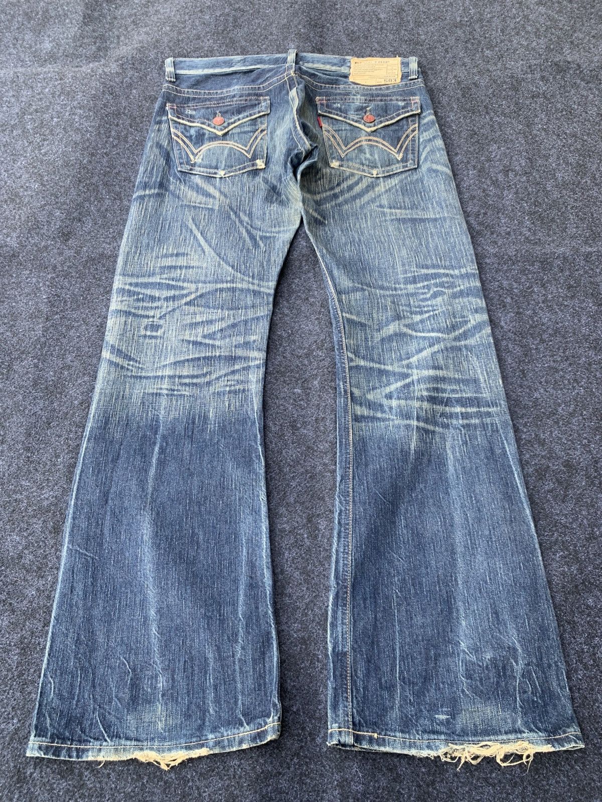 Edwin FLARE EDWIN 503 BLUE TRIP.THIS EDWIN FOR SALE JAPAN ONLY. Size US 36 / EU 52 - 3 Thumbnail