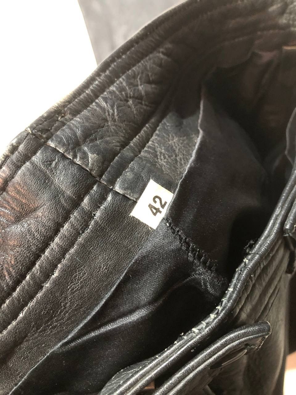 Vintage Polo Vintage Rare Biker Moto Leather Pants Size US 30 / EU 46 - 11 Thumbnail