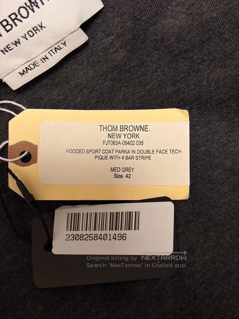 Thom Browne Thom Browne Four-stripe Gold Button Hooded Jacket Size US XS / EU 42 / 0 - 6 Thumbnail