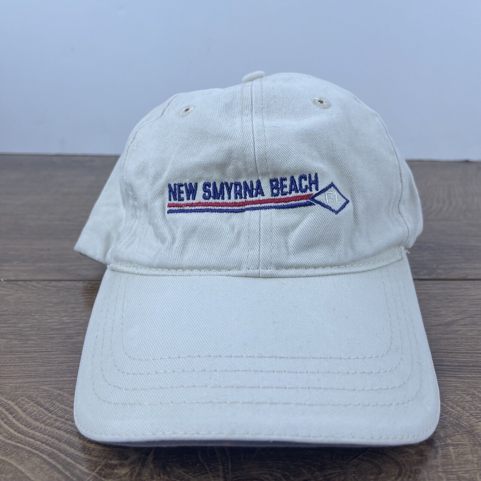 Other New Smyrna Beach Florida Hat White Cap Hat Adjustable Hat Wh Size ONE SIZE - 1 Thumbnail