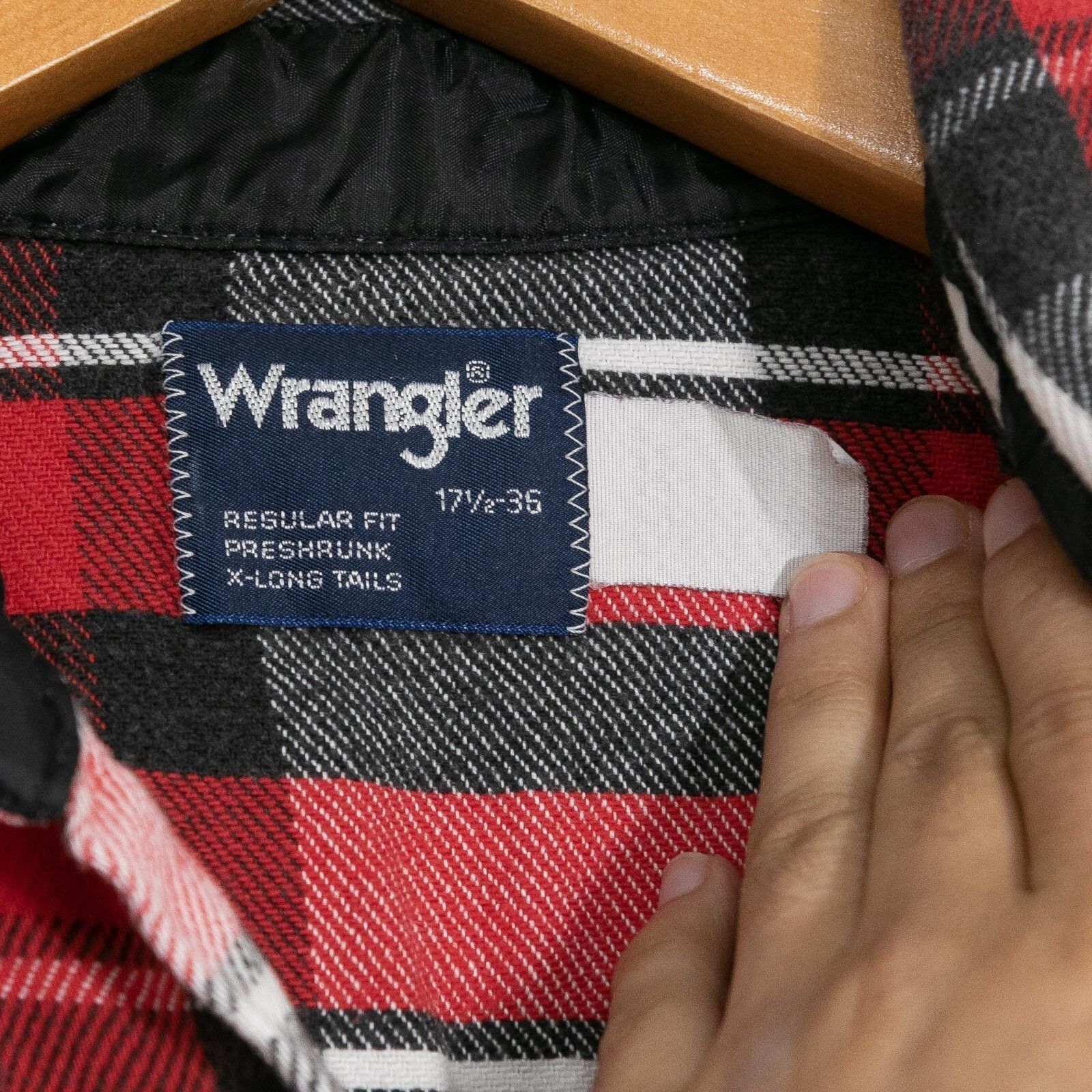 Vintage × Wrangler Vintage Wrangler Flannel Pearl Snap Button Up Shirt 17.5 Size US XL / EU 56 / 4 - 4 Thumbnail
