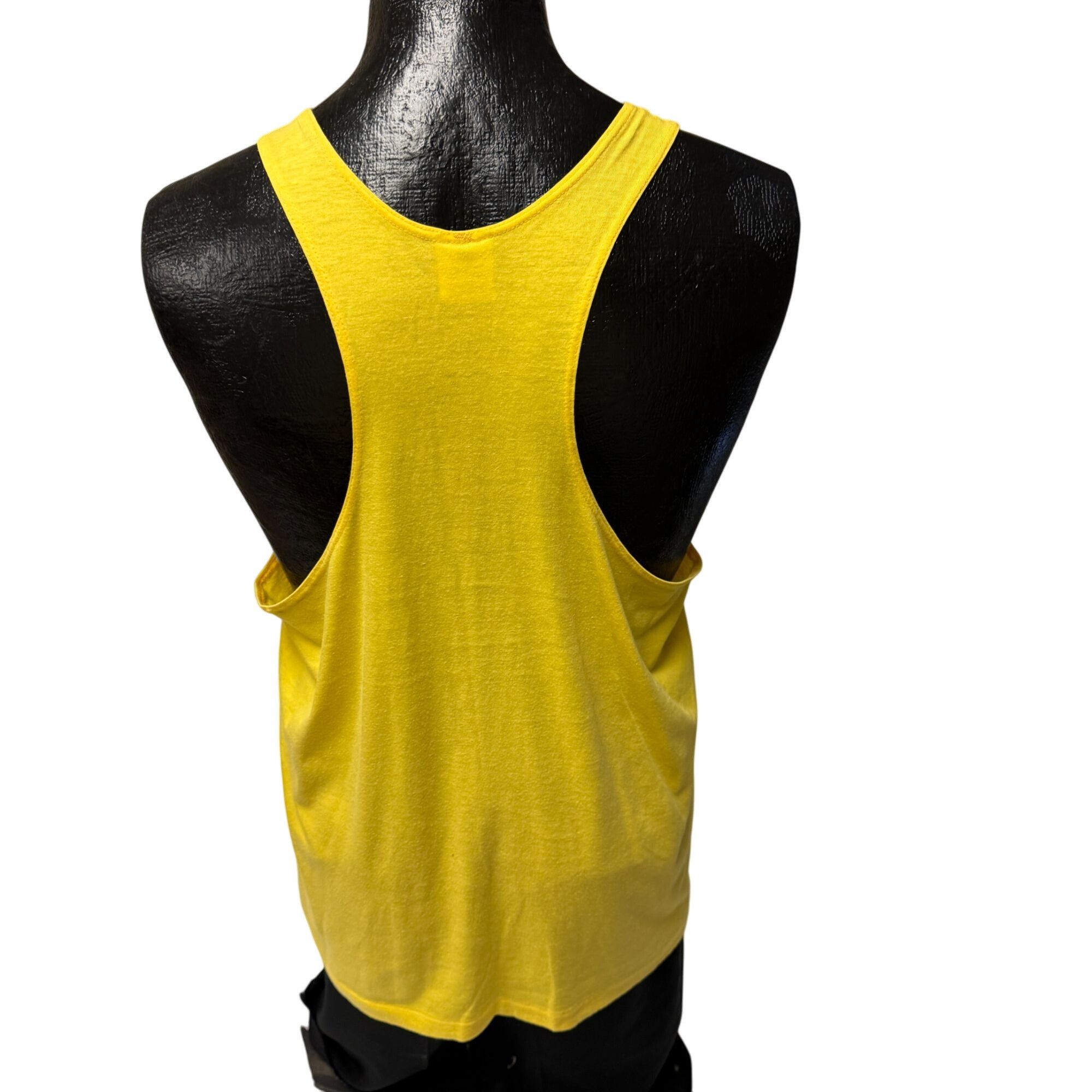 Nike 80's Nike Red Tag Athletic LOGO YELLOW 50/50 Muscle Tank Top Size US XL / EU 56 / 4 - 4 Thumbnail